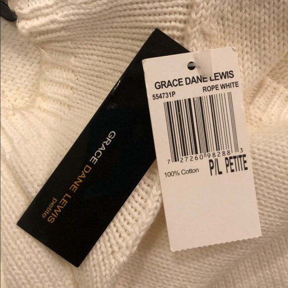 New vintage Grace Dane Lewis mock neck fisherman knit sleeveless vest sweater - Picture 10 of 10